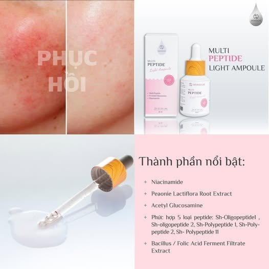 Multi Peptide Light Ampoule – Bí kíp phục hồi da sau treatment hiệu quả